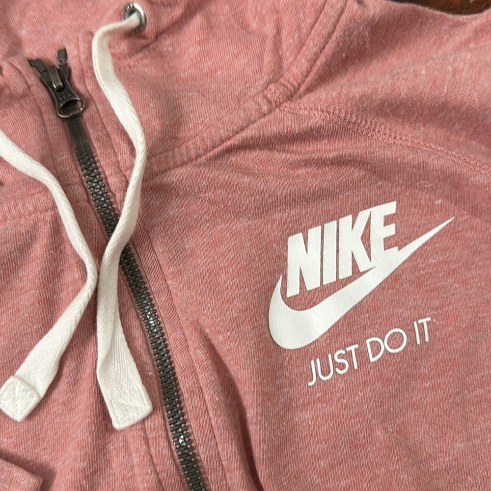 Nike Pink Zip-Up Hoodie Sweatshirt